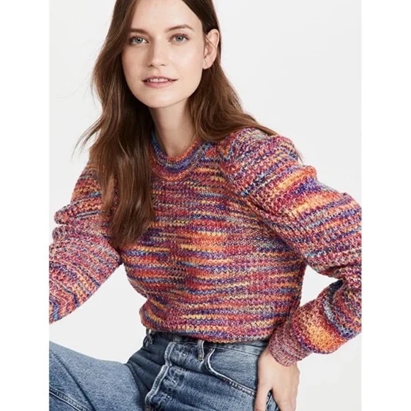 Anthropologie Sweaters - Anthropologie En Saison Oprah's Favorite List Space Dye Puff Sleeve Sweater